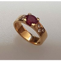 Bague DAGHER Or Rouge Diamant