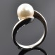  Bague DAGHER Perle Blanche Or Blanc 