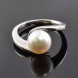  Bague DAGHER Perle Blanche Or Blanc 